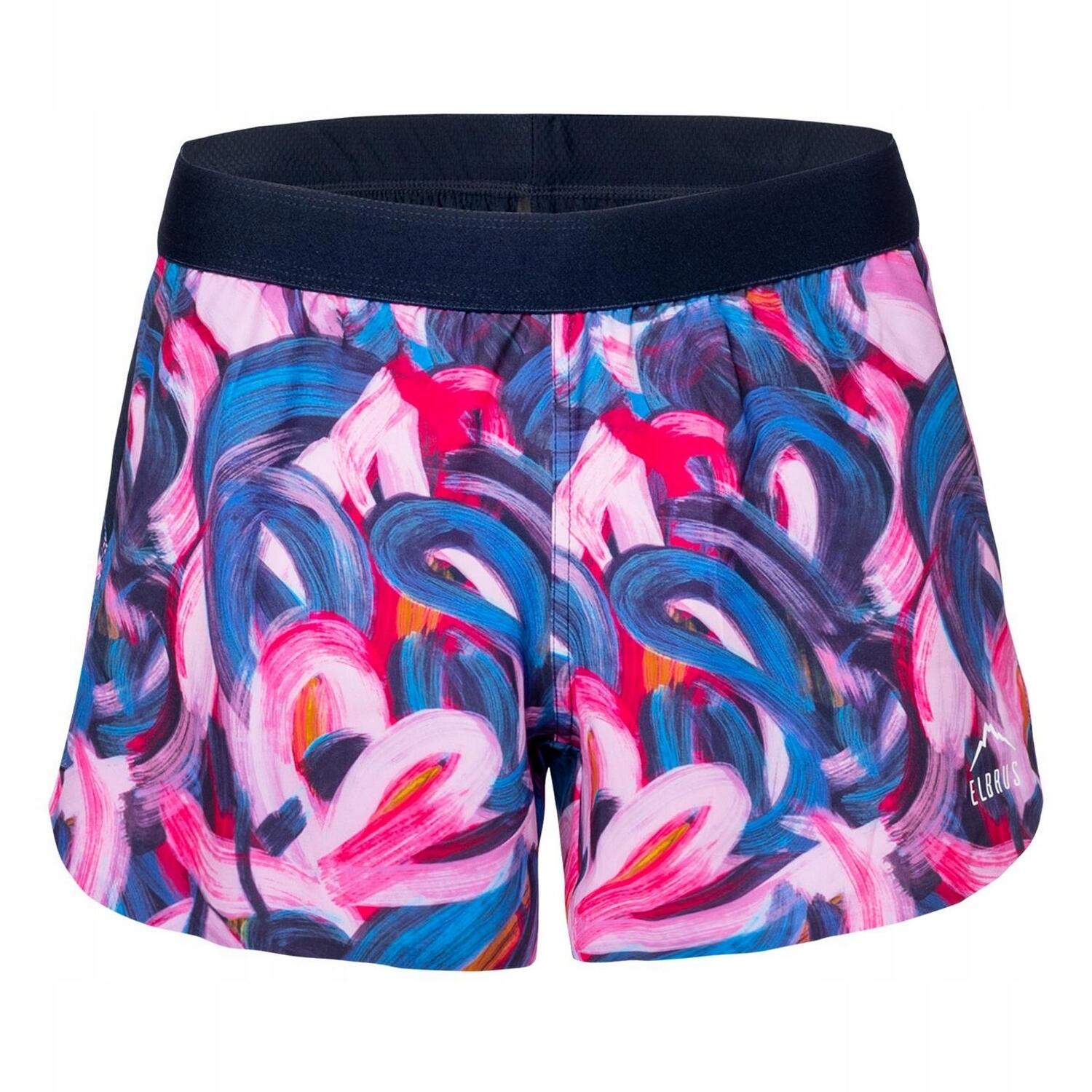 Elbrus - Short Alparo Femme (bleu / Rose / Noir) - Boardshort - Bleu|noir|rose - 40 M - Decathlon