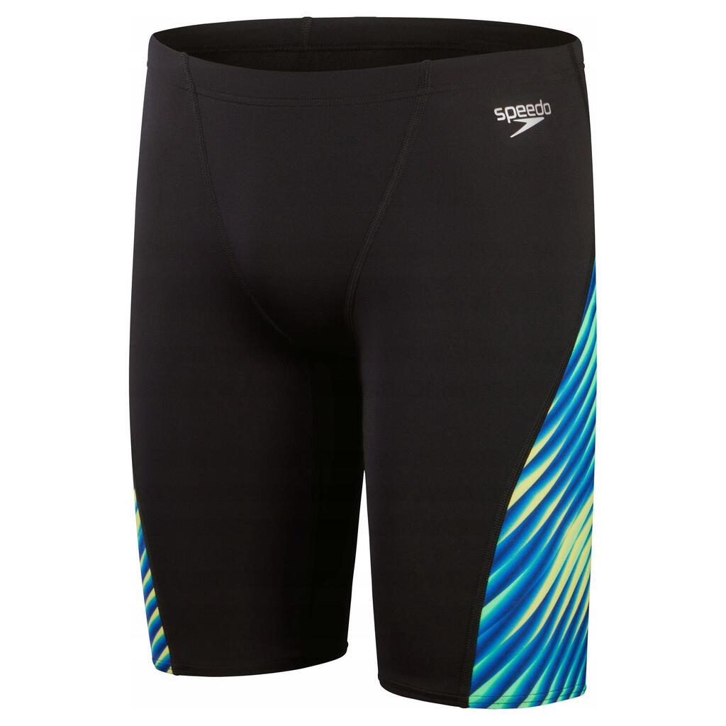 Mens Allover Digital VCut Jammer Shorts (Blue/Green)