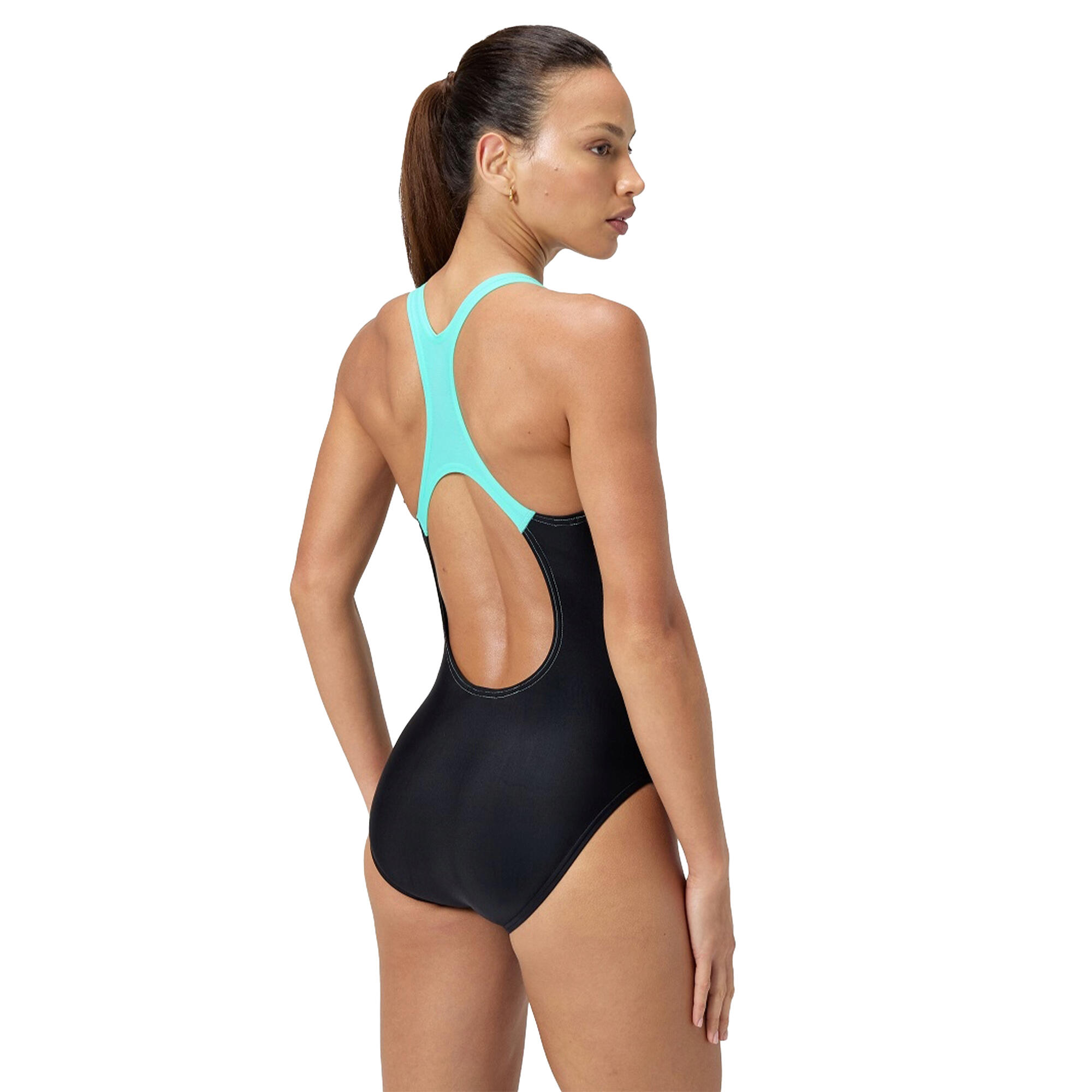 Costume Da Bagno Intero Logo Donna Speedo Medley Medalist Blu 2/3