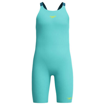 Meisjes endurance+ open rug eendelig zwempak (blauw)
