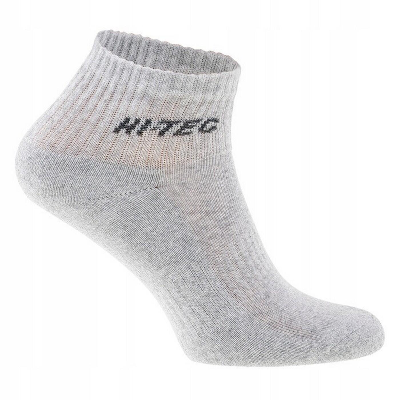 Calcetines al Tobillo Quarro para Adultos Unisex Packs de 3 Gris Jaspeado 3/3