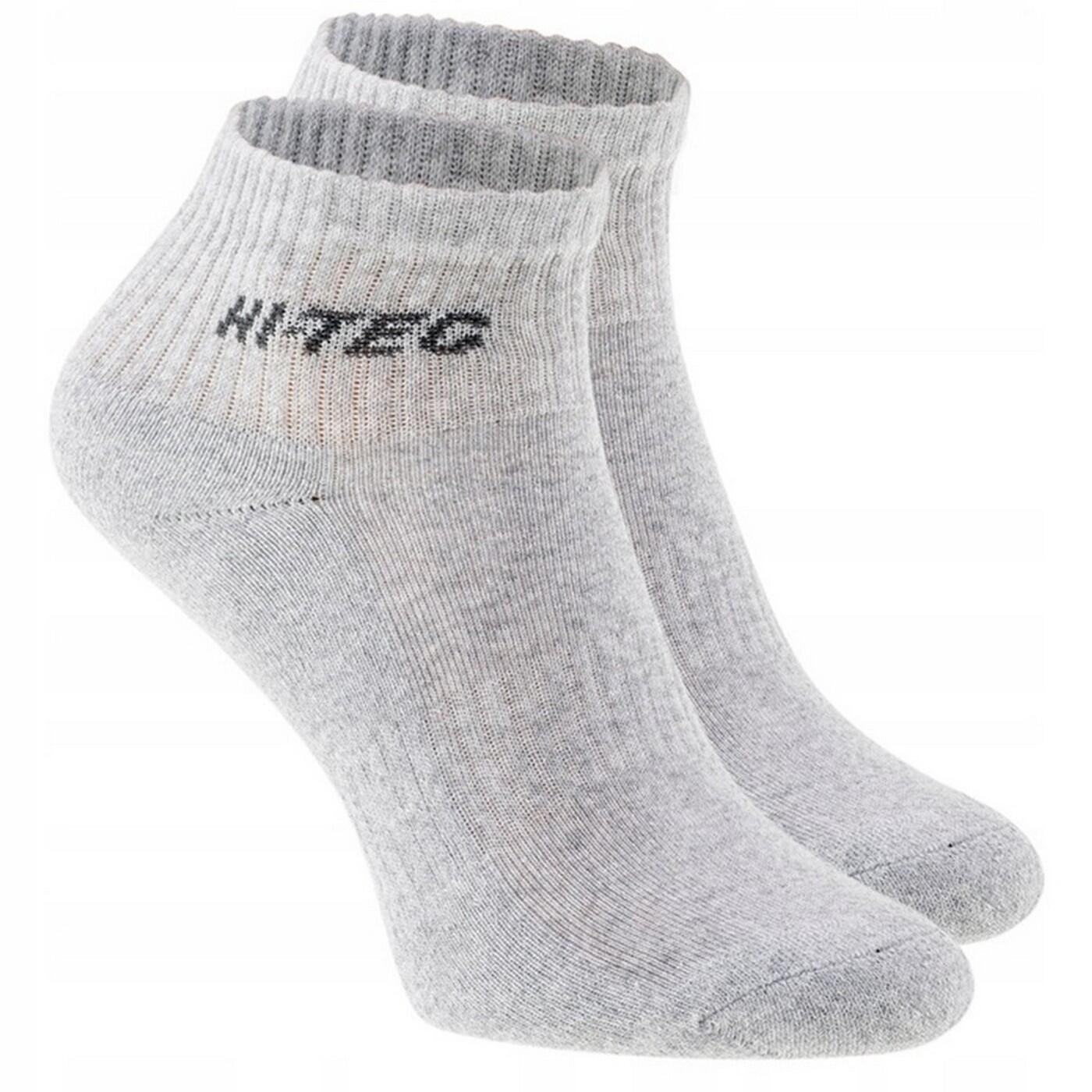 Calcetines al Tobillo Quarro para Adultos Unisex Packs de 3 Gris Jaspeado 2/3