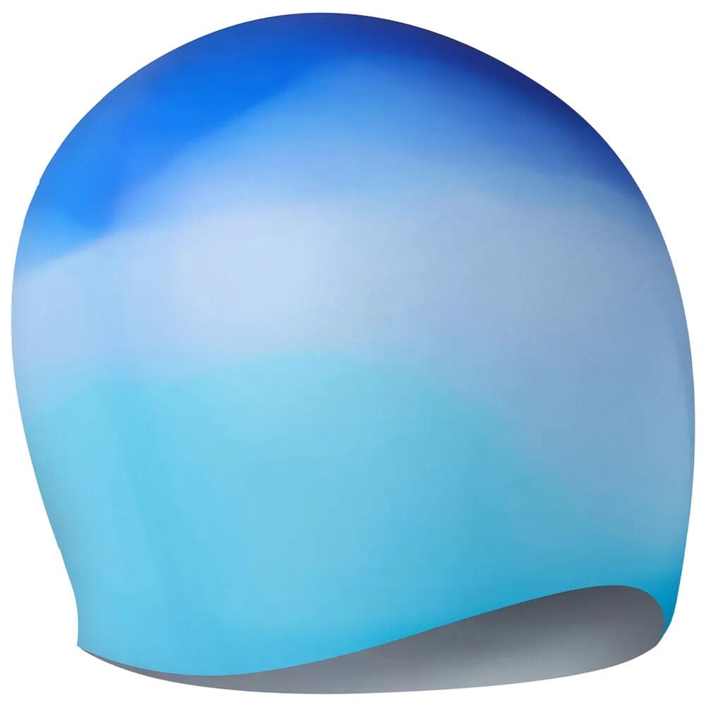 Unisex Adult Multicolour Silicone Swim Cap (Blue) 2/3