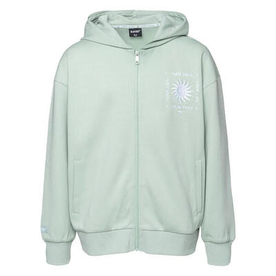 Felpa Con Cappuccio E Zip Intera Bambini Hi-Tec Rigel Verde Gelido