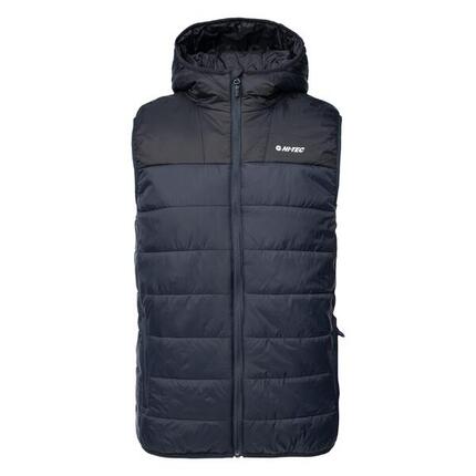 Veste Sans Manches Style Matelassé SAVARO Homme (Bleu Foncé / Noir)