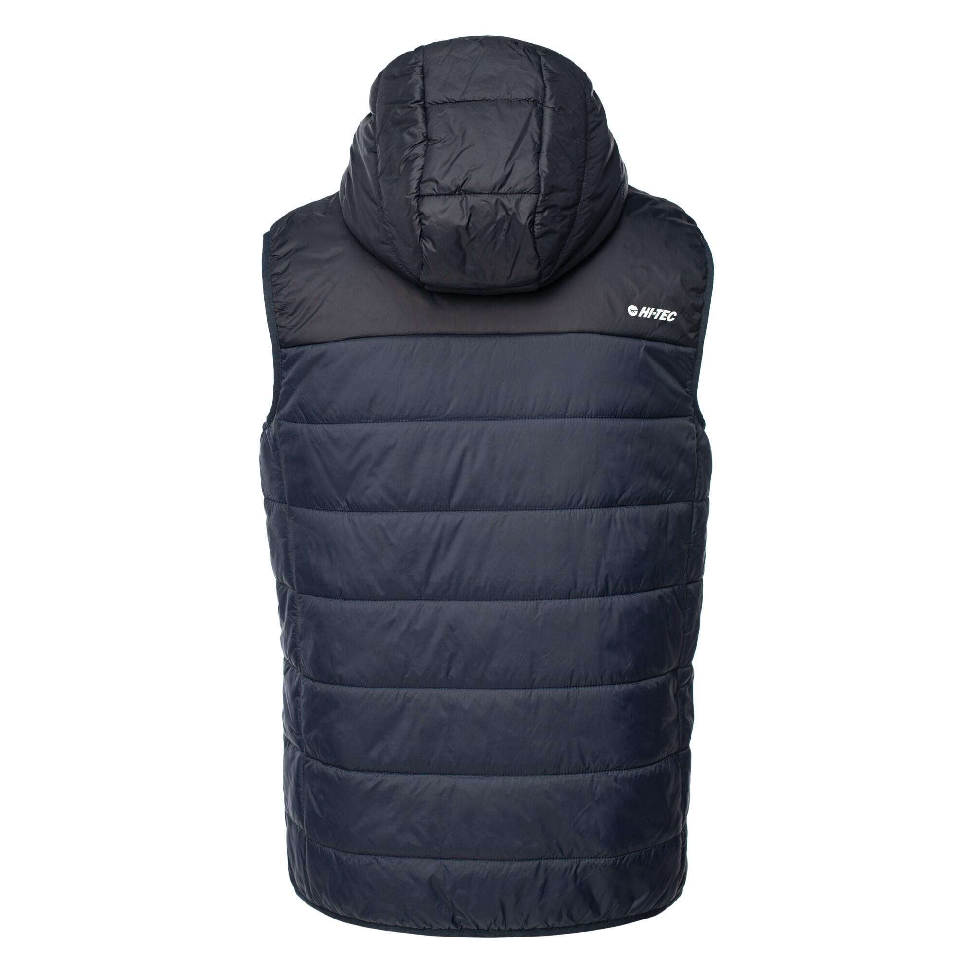 Veste Sans Manches Style Matelassé SAVARO Homme (Bleu Foncé / Noir) 2/4