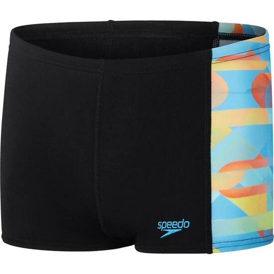 Costume Da Bagno A Pantaloncino Digitale Ragazzi Speedo Allover Nero Blu