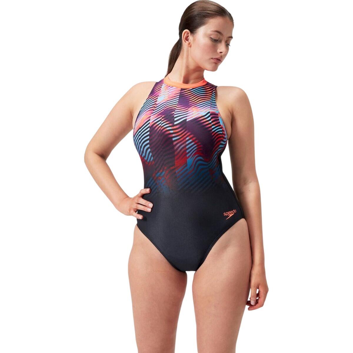 Maillot De Bain 1 Pièce PLACEMENT Femme (Noir / Rouge) 3/3