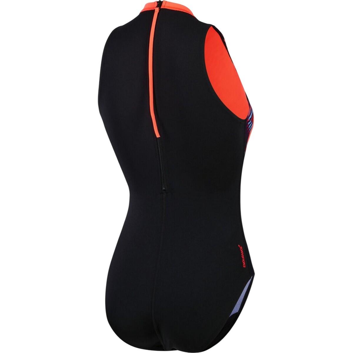 Maillot De Bain 1 Pièce PLACEMENT Femme (Noir / Rouge) 2/3