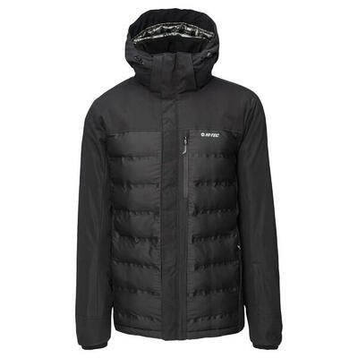 Heren helten gewatteerde jas (zwart/zilver)