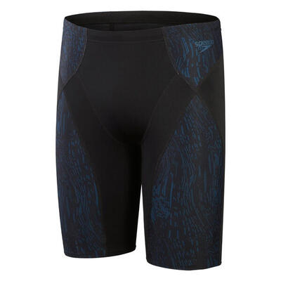Heren eco endurance+ zwemshort (zwart/blauw)
