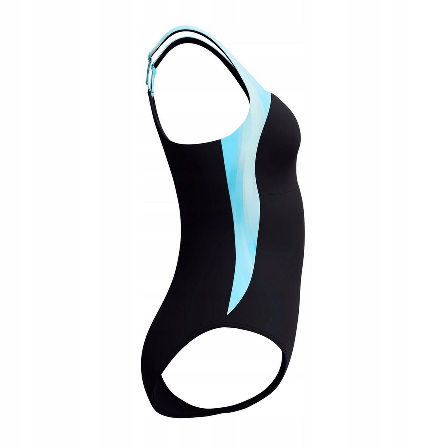 Dames Spdscu Lunalustre Eendelig Zwempak (Blauw) 4/4