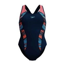Maillot De Bain 1 Pièce PLACEMENT LANEBACK Femme (Bleu Marine)