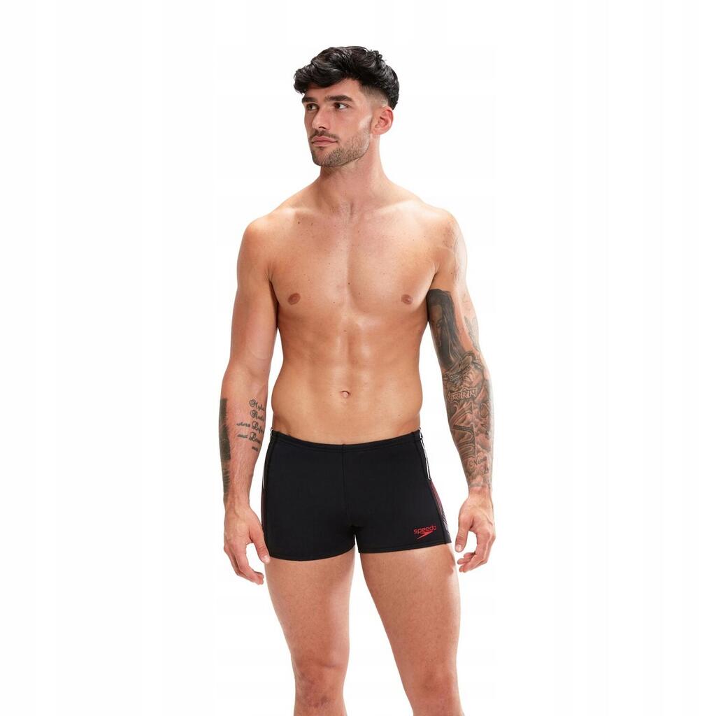 Mens Tech Pnl Asht Swim Shorts (Black/Red/White)
