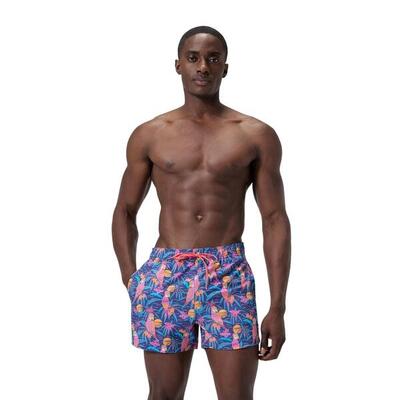 Heren redondo edge volley print shorts (oranje)