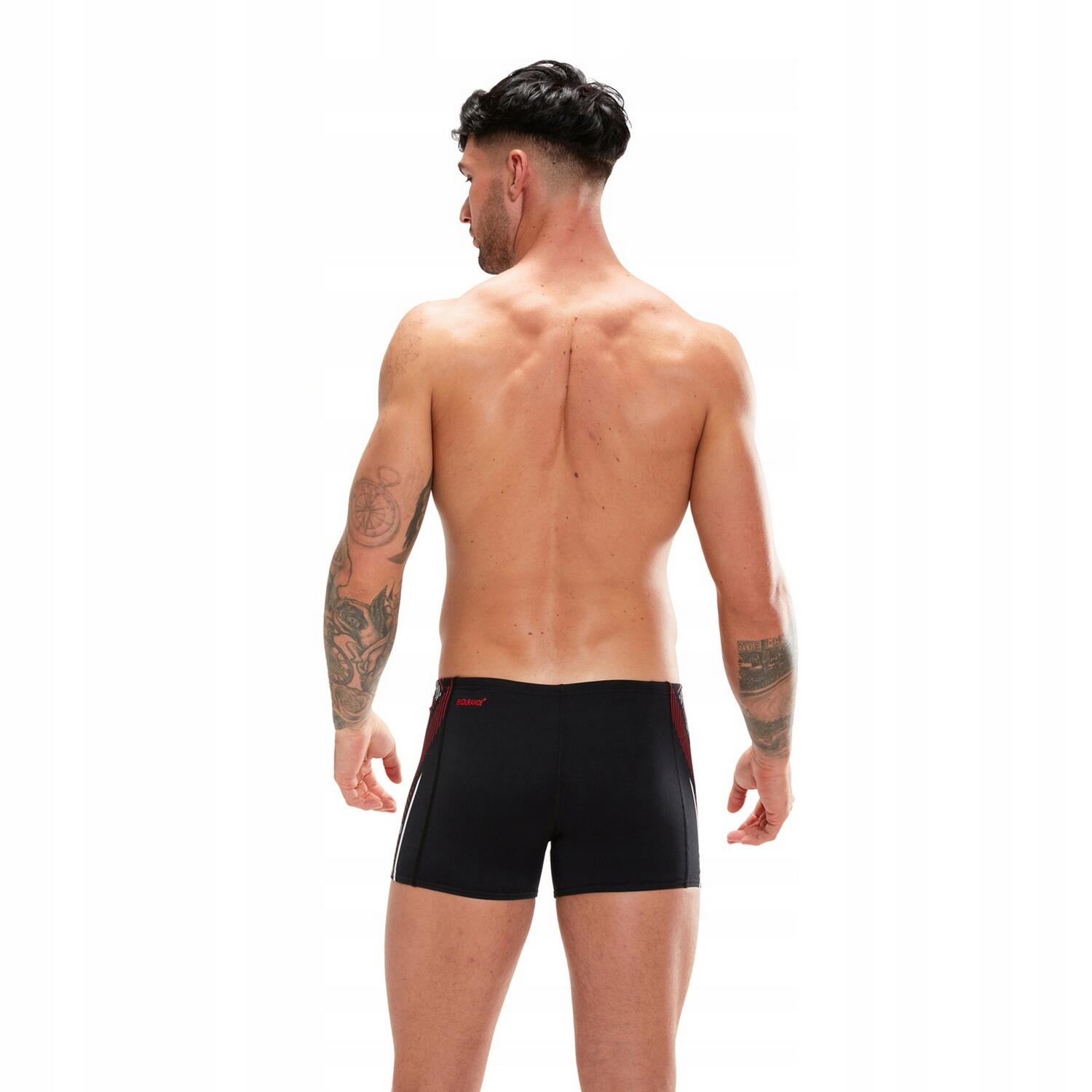 Short De Bain TECH PNL ASHT Homme (Noir / Rouge / Blanc) 2/4
