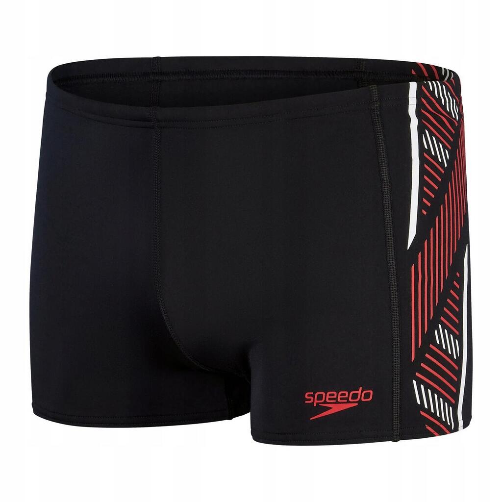 Mens Tech Pnl Asht Swim Shorts (Black/Red/White)