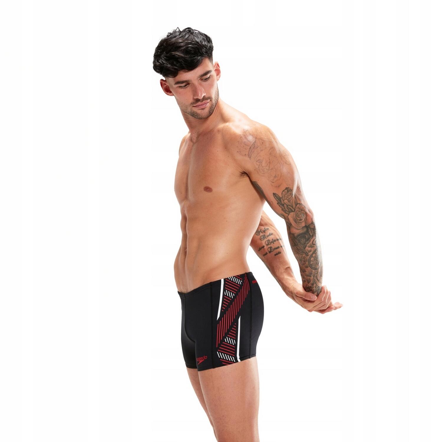 Short De Bain TECH PNL ASHT Homme (Noir / Rouge / Blanc) 4/4