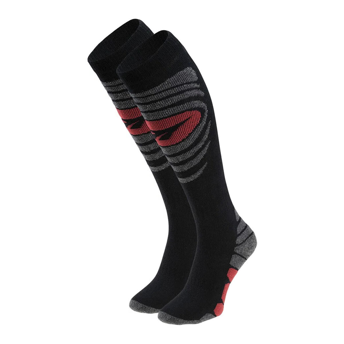 Chaussettes Hauteur Genoux GALACHE Adulte (Noir / Gris / Rouge) 3/3