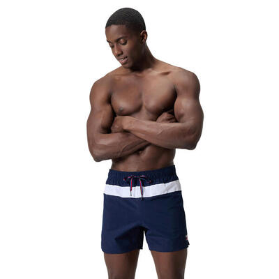 Heren volley colour block zwemshort (marine)