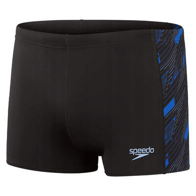 Heren hyperboom zwemshort (zwart/blauw)