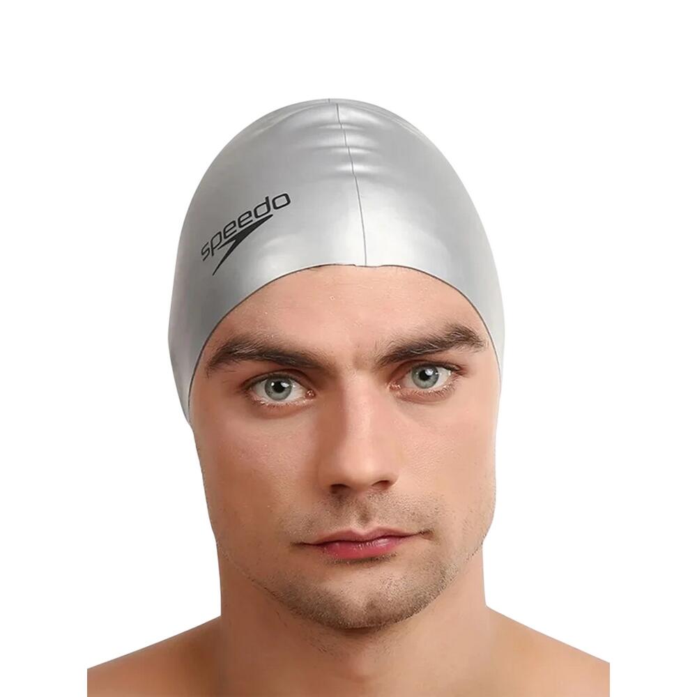 Plat Silicone Zwemdop (Zilver) 4/4
