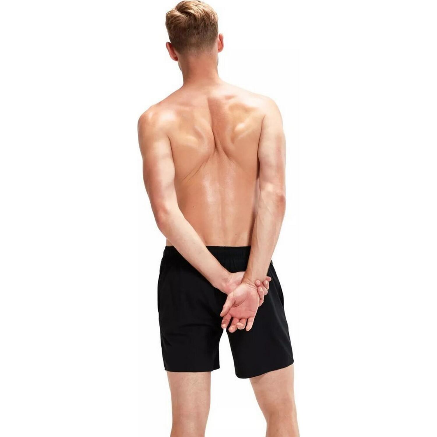 Heren Logo Sport Zwemshort (Zwart, Rood) 2/4