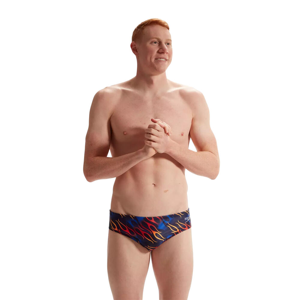 Short De Bain ALOV DIGI Homme (Bleu / Rouge) 3/3