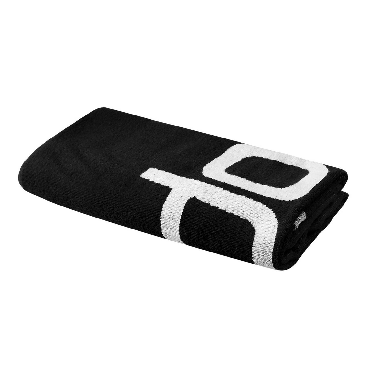 Handtuch, Baumwolle, Logo Damen und Herren Schwarz/Weiß 3/3