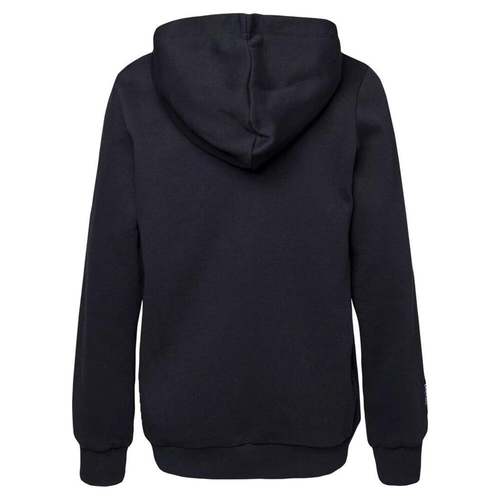 Felpa Con Cappuccio E Zip Intera Bambini Hi-Tec Nero Arancione Fiamma 2/3