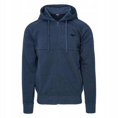 Heren hadar full zip hoodie (donkere denim)