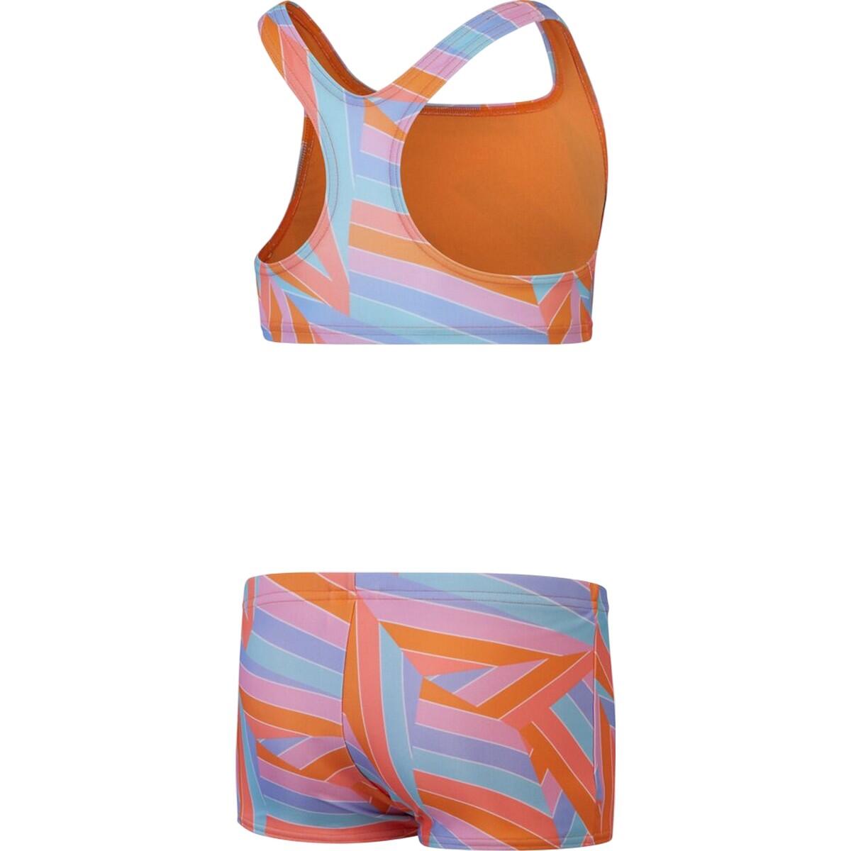 Girls Bleg TwoPiece Swimsuit (Orange/Blue) 2/2