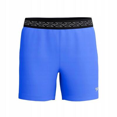 Heren hyperboom contrast tailleband zwemshort (blauw)
