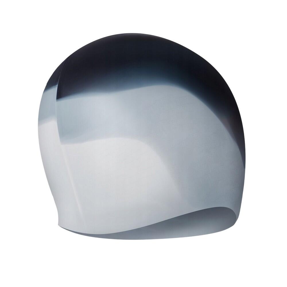 Unisex Adult Multicolour Silicone Swim Cap (Black) 2/3