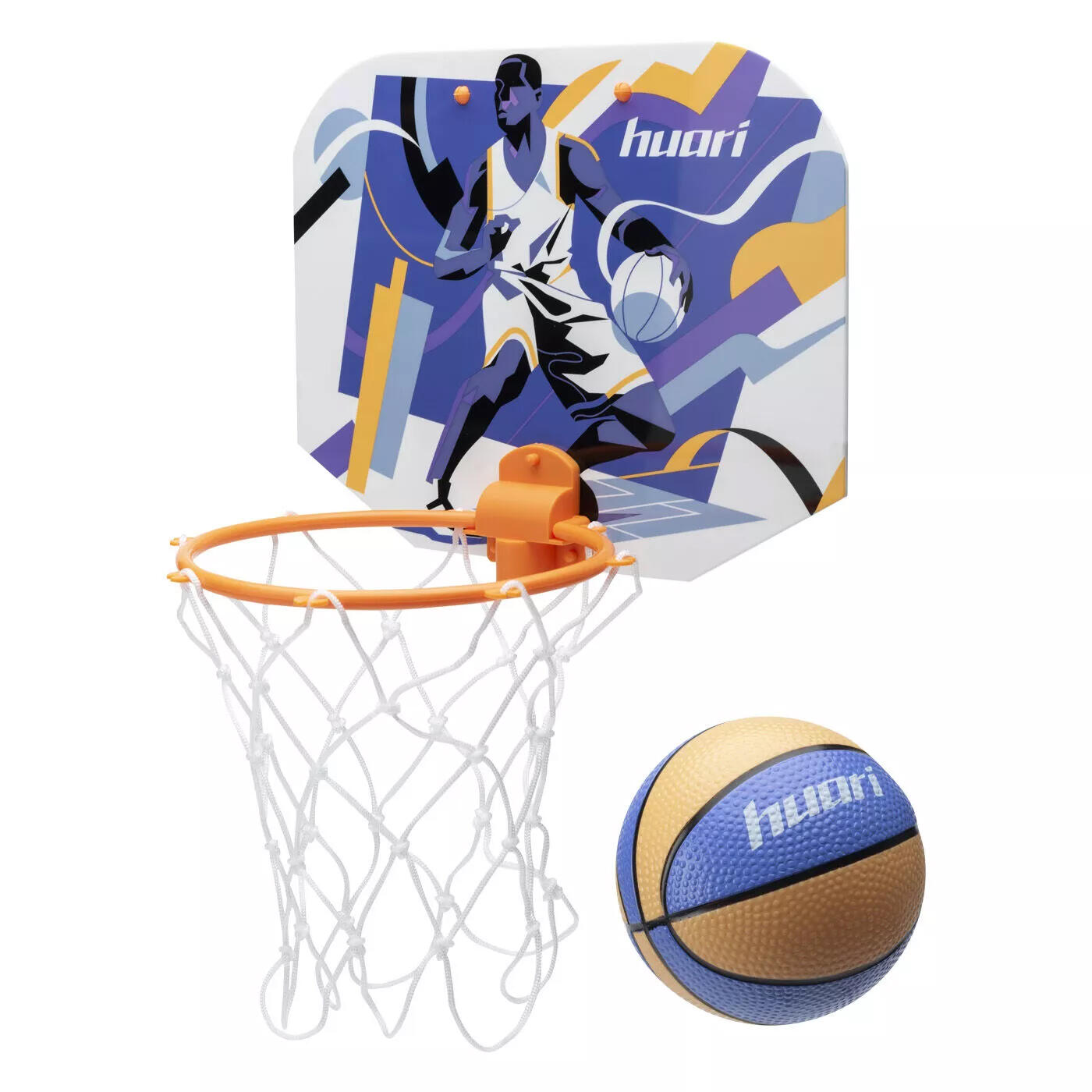Huari - Ensemble Panneau De Basket Mural Bordis (violet) - Ballon De Volley - Violet - Decathlon