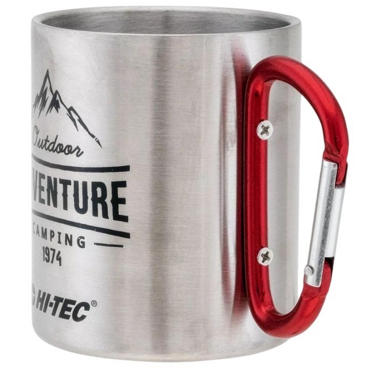 Kaffeebecher "Kap", Berg Damen und Herren Silber/Rot 3/3