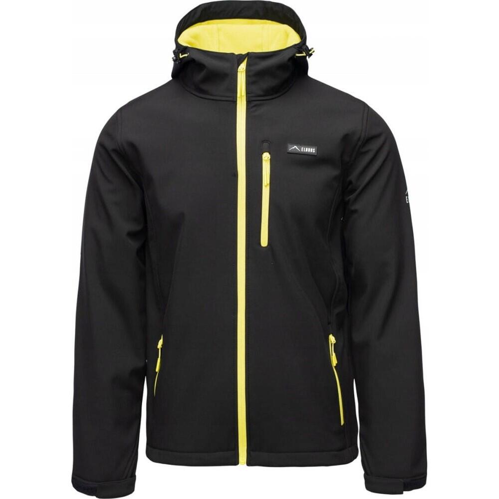 Elbrus - Veste Softshell Iver Homme (noir / Jaune Vert) - Veste - Jaune|noir|vert - Decathlon