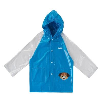 Kinder/kinder cozy cape regenjas (blauw juweel)