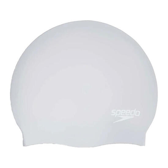 Cuffia Da Nuoto Adulto Unisex Speedo Long Hair Argento Bianco