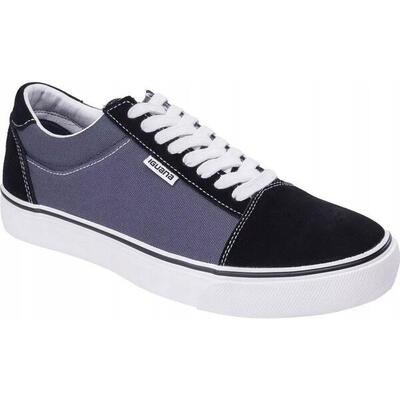 Heren osky cow suede trainers (zwart/blauw)