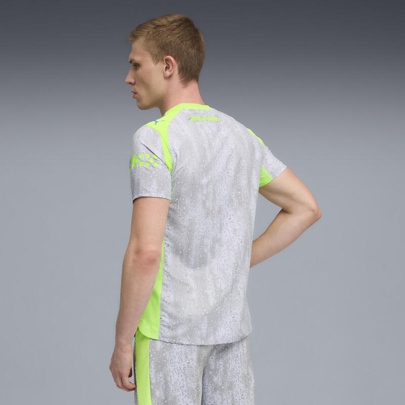 Tricou fotbal bărbați slim fit, mesh Authentic 25/26, albastru PUMA