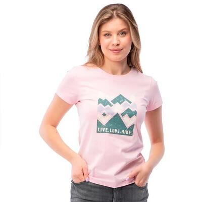 Dames aldys tshirt met korte mouwen (lichtroze)