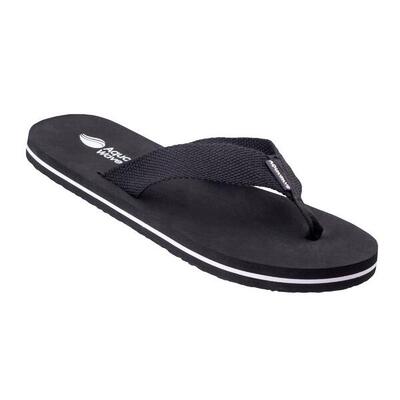 Heren lamel teenslippers (zwart)