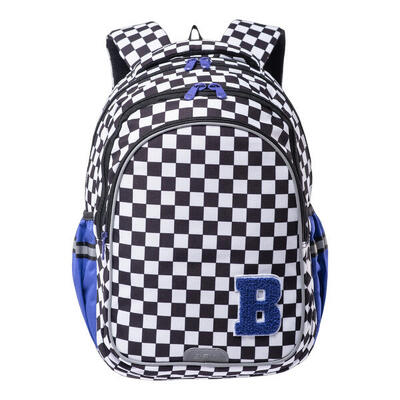 Checkero 20l rugzak (zwart/wit/purper)