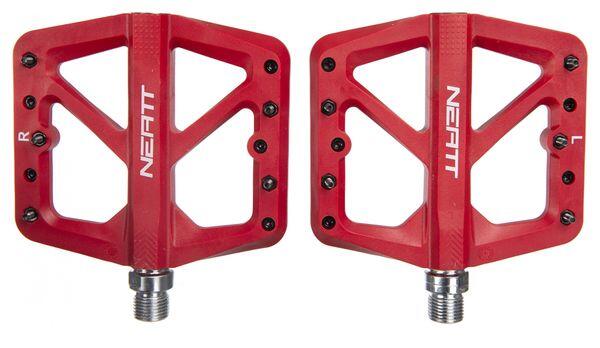 NEATT Coppia di pedali Neatt Composite 5 Pin Flat Rosso