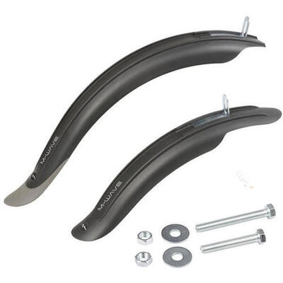 M-wave spatborden set mud max 16/20 inch zwart