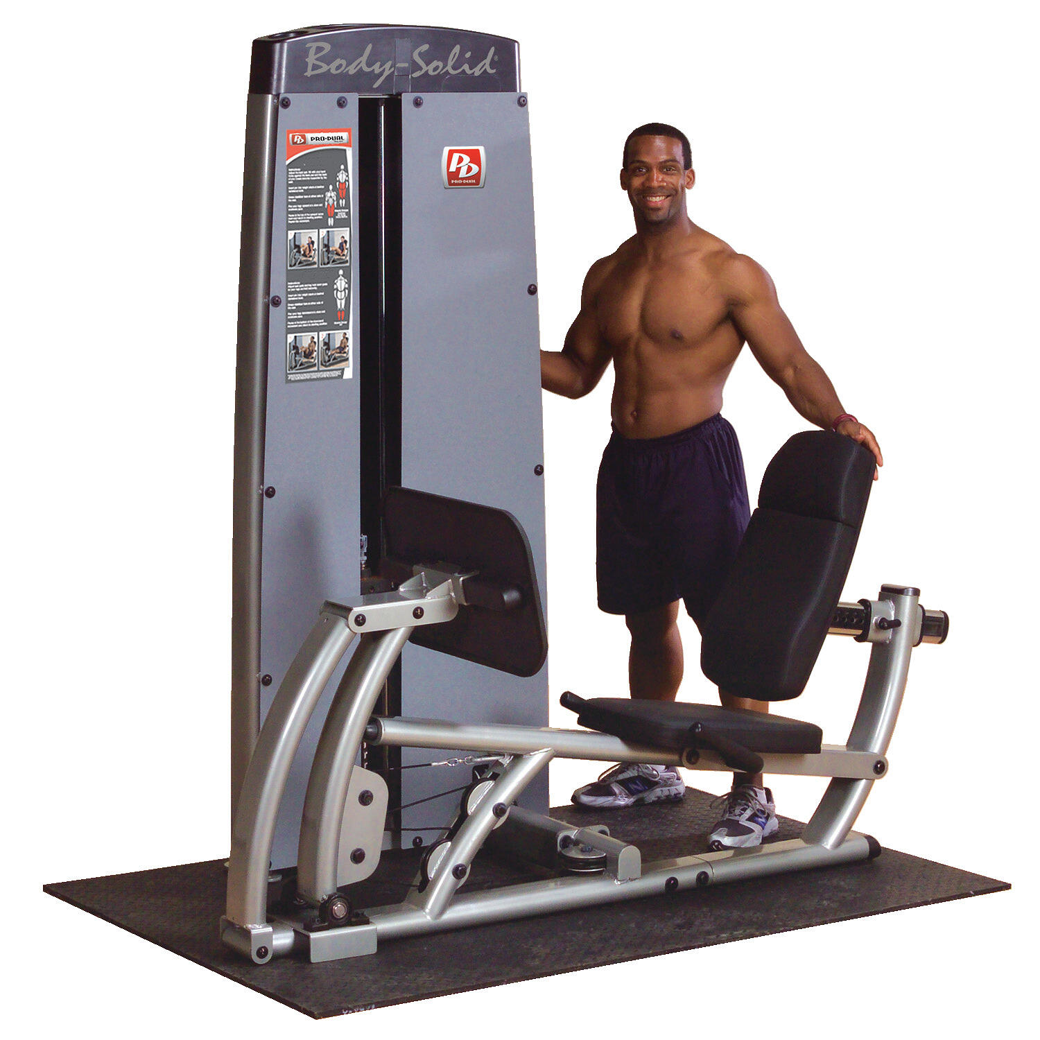 Beinpresse und Wadenmaschine Pro Dual Gewichtsblock 95 kg Fitness 2/3