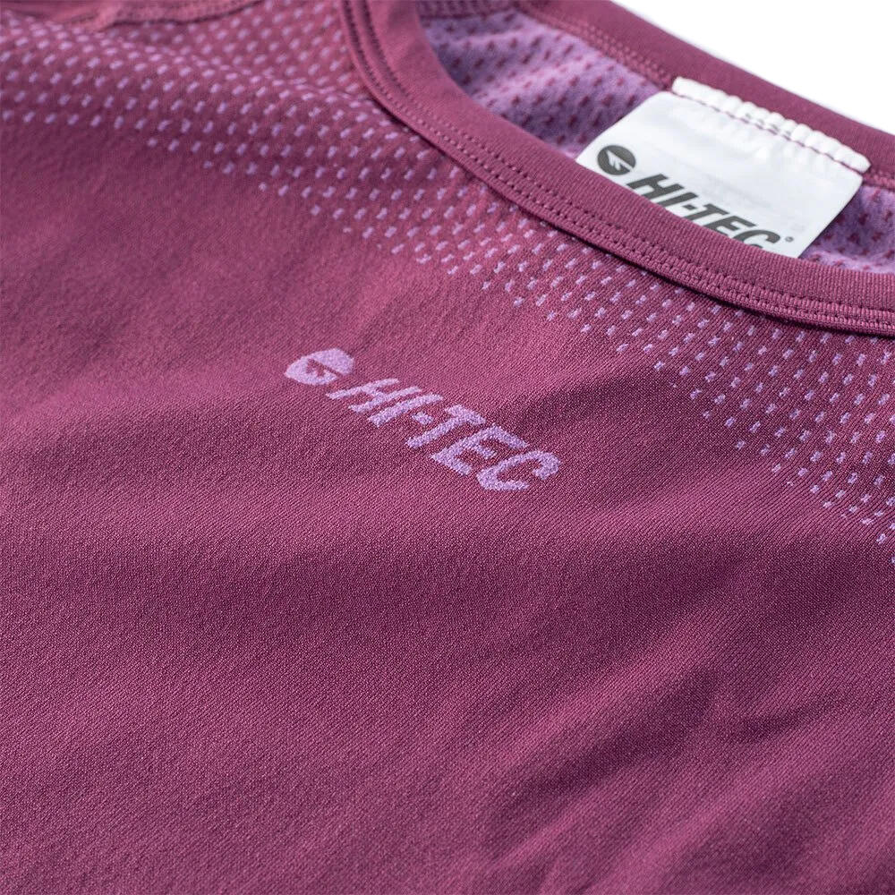 Camiseta Interior Deportiva Rair de Manga Larga para Mujer Amaranto 3/3