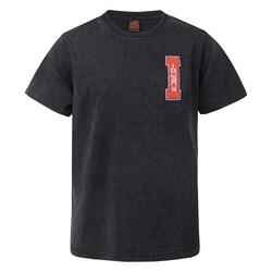 Tshirt Manches Courtes KIORI Enfant (Noir / Tomate Cerise)