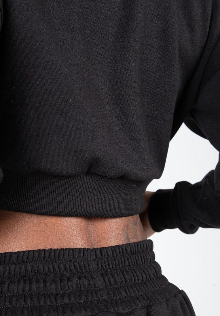 Ocala Cropped Felpa con mezza zip - Nero 6/7